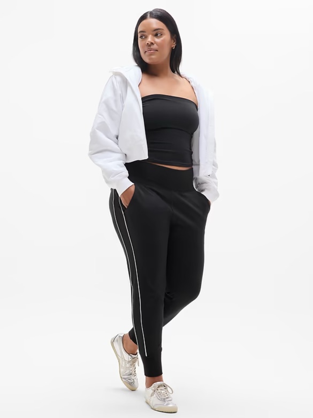 Athleta Venice High Rise Track Stripe Jogger Sz L